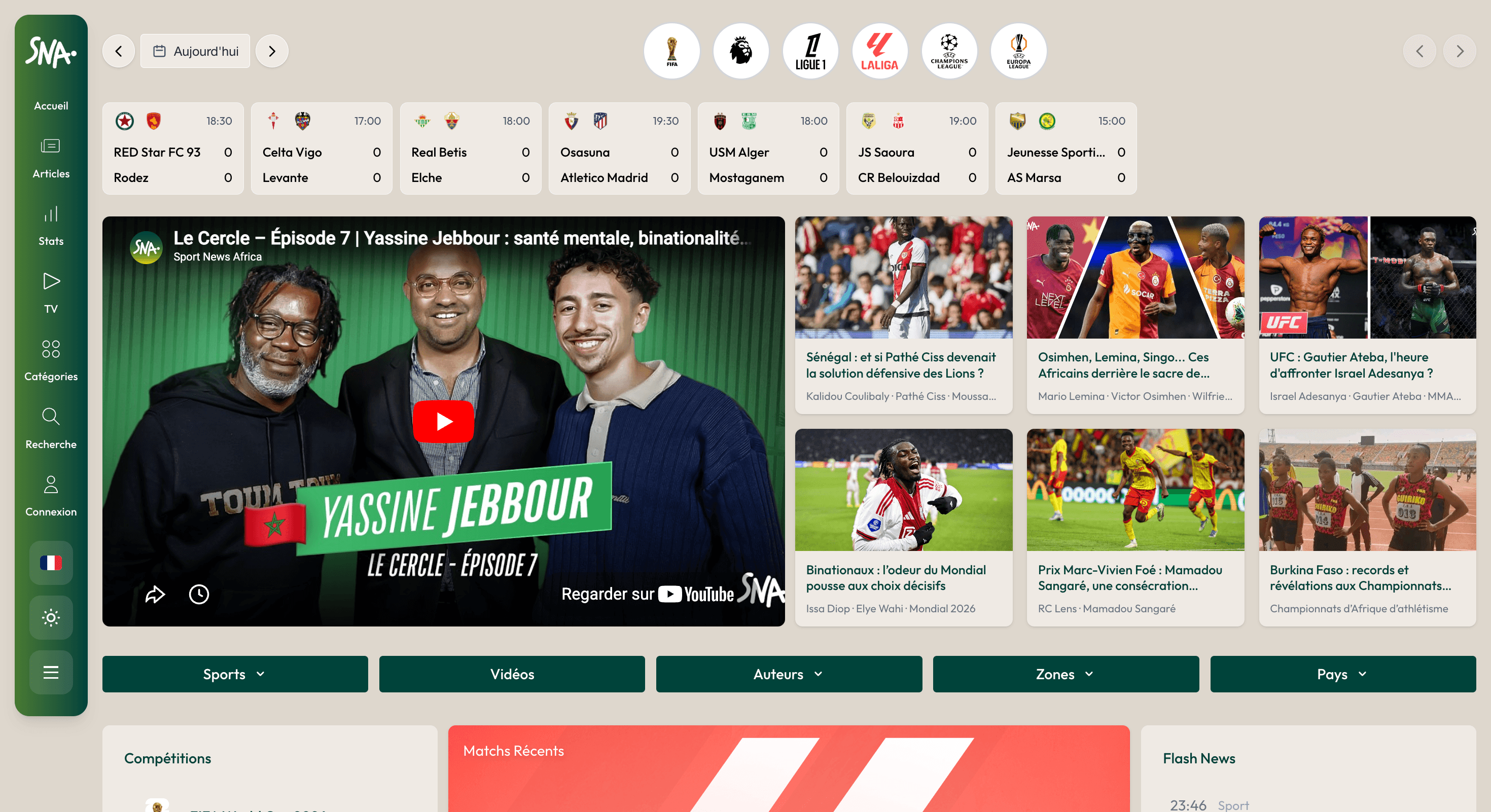 Sport News Africa website preview